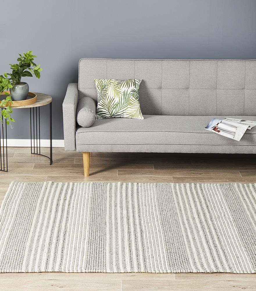 Skandi rug with grey walls and carpet
