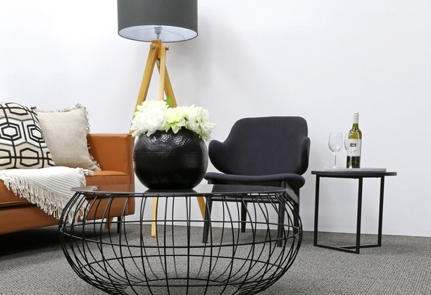 Modern living room with textured carpet – Flooring Xtra. Cordelia in Curan