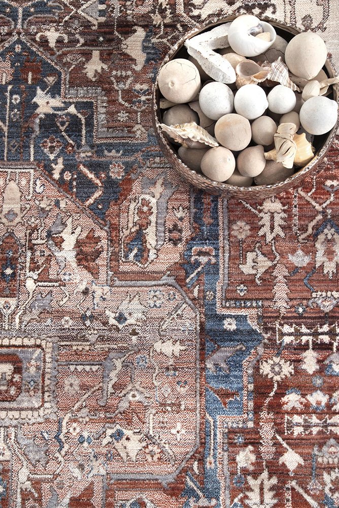 Heriz Hazelnut Polyester Rug