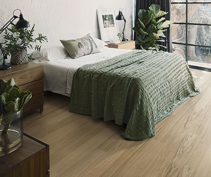 Kahrs Pure Oak Timber a Bedroom.