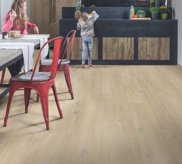 Quick Step Fuse Linen Oak Greige LVP Lifestyle
