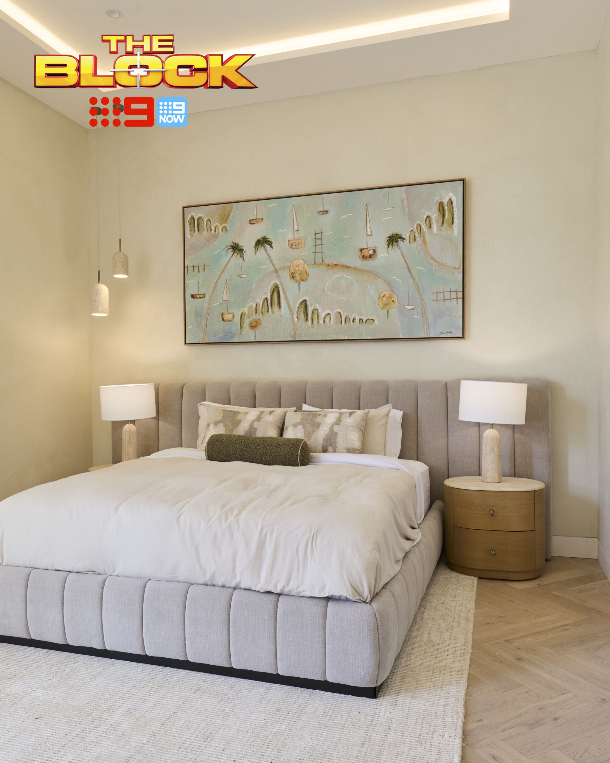 The Block 26 Week 3 Rick and Tayla Main Bedroom